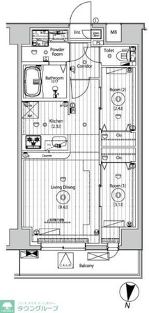 メイクスアート五反野の物件間取画像